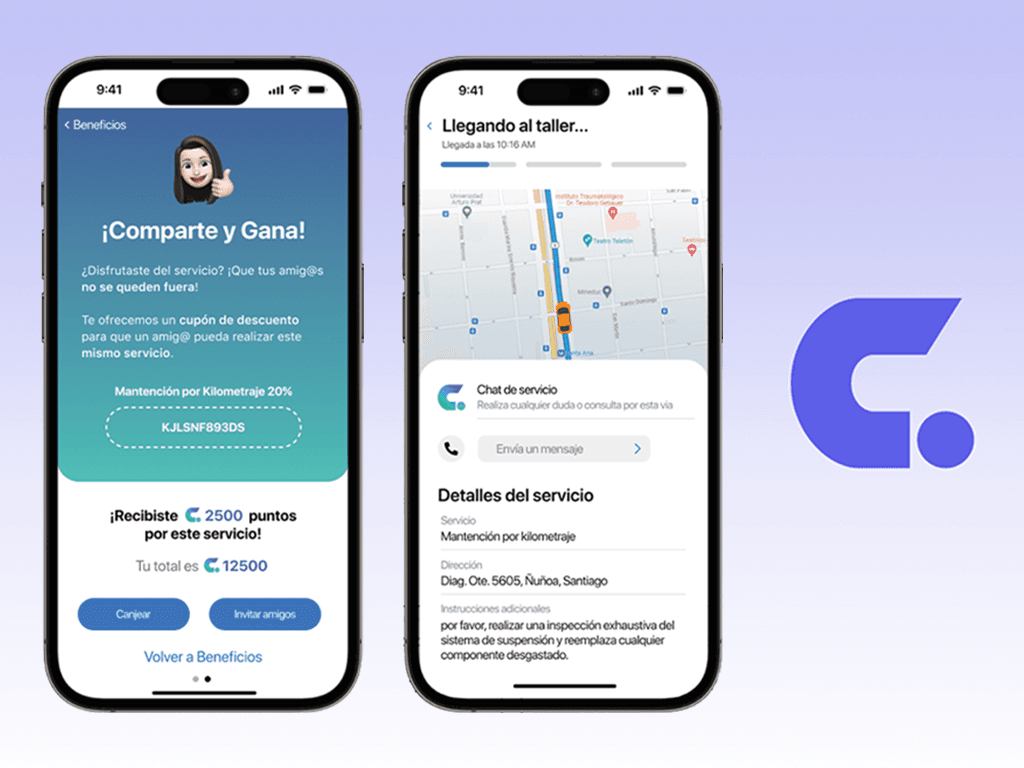 Carvuk app interface mockups and research artifacts.