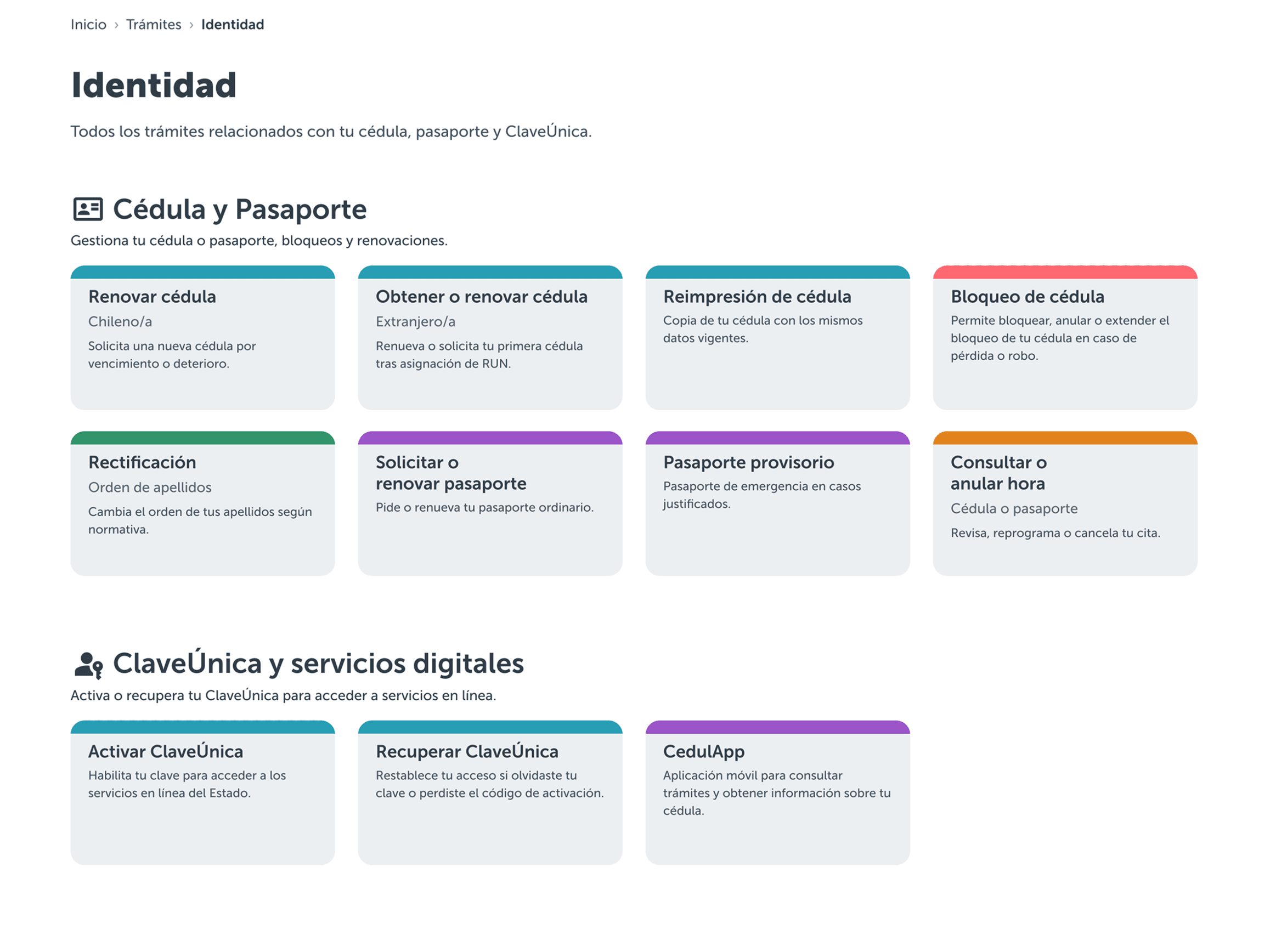 Redesigned identity document page with clear hierarchy.